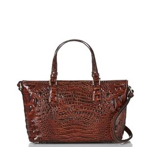 Brahmin Melbourne Mini Asher Pecan Crossbody Satchel
